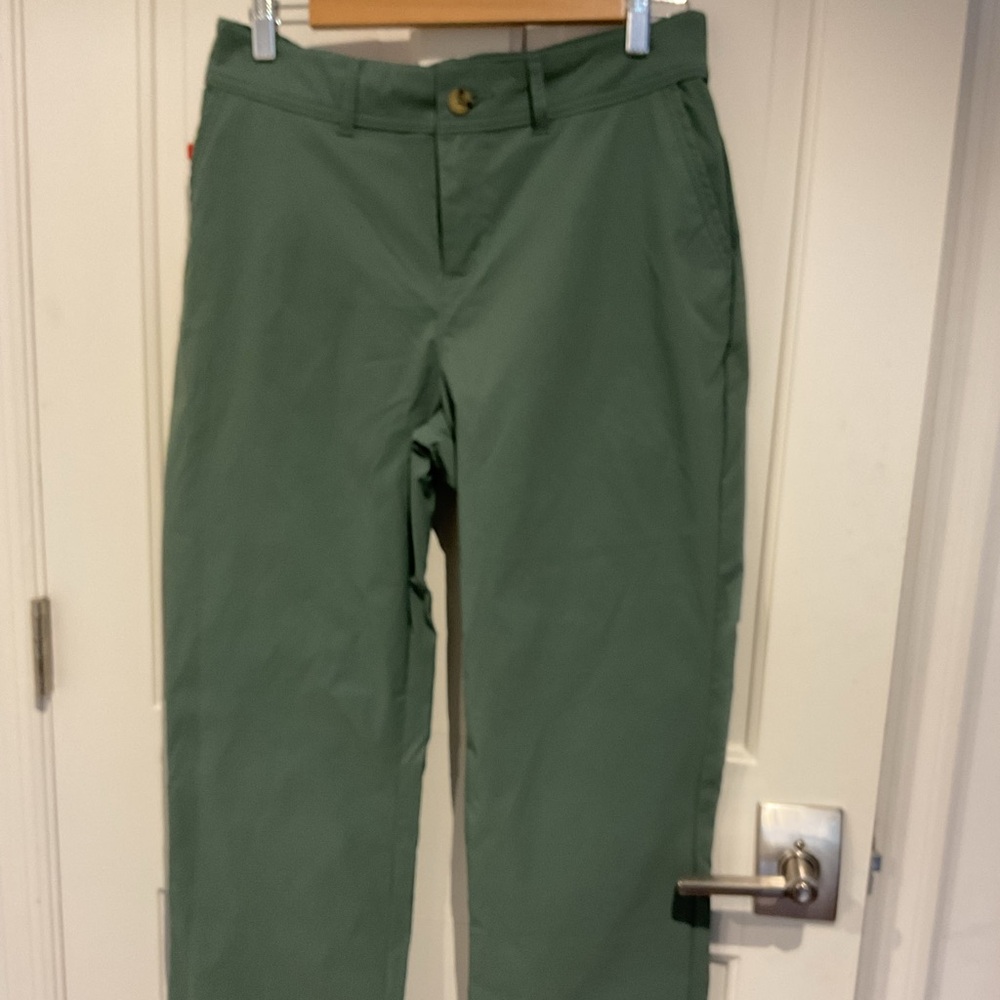 Women’s Green Chino Pants - Classic Straight Fit